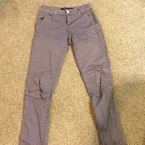 Ashley Mason Grey/Purple Skinny Jeans